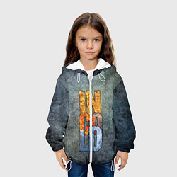 Куртка с капюшоном детская IN COLD logo on a gray background, цвет: 3D-белый — фото 2