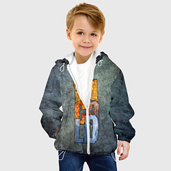 Куртка с капюшоном детская IN COLD logo on a gray background, цвет: 3D-белый — фото 2