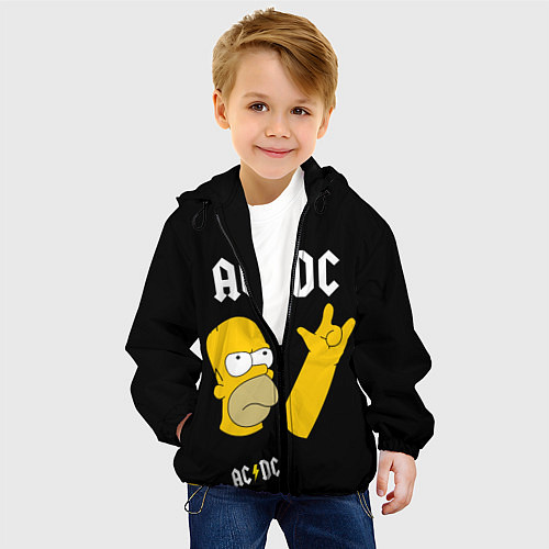 Детская куртка AC DC ГОМЕР СИМПСОН SIMPSONS / 3D-Черный – фото 4