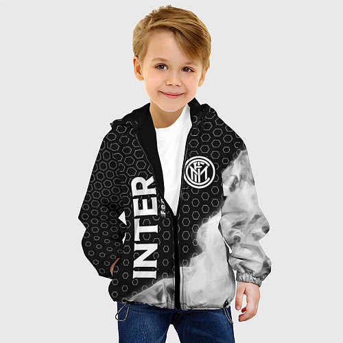 Детская куртка INTER Football Пламя / 3D-Черный – фото 4