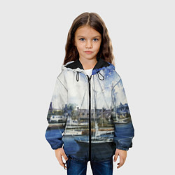 Куртка с капюшоном детская Во французской гавани, цвет: 3D-черный — фото 2