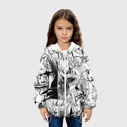 Куртка с капюшоном детская Доктор Стоун паттерн, цвет: 3D-белый — фото 2