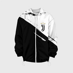 Куртка с капюшоном детская Juventus маленькое лого, цвет: 3D-белый