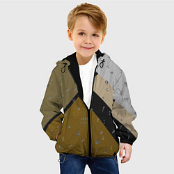 Куртка с капюшоном детская Знаки DR, цвет: 3D-черный — фото 2
