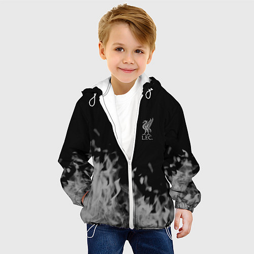 Детская куртка Liverpool Серое пламя / 3D-Белый – фото 4