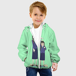 Куртка с капюшоном детская Саяка и Мидори Руки прочь от кинокружка, цвет: 3D-белый — фото 2
