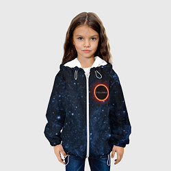 Куртка с капюшоном детская Stellaris Black Hole Logo, цвет: 3D-белый — фото 2