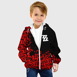 Куртка с капюшоном детская Zenless Zone Zero капля арт, цвет: 3D-белый — фото 2