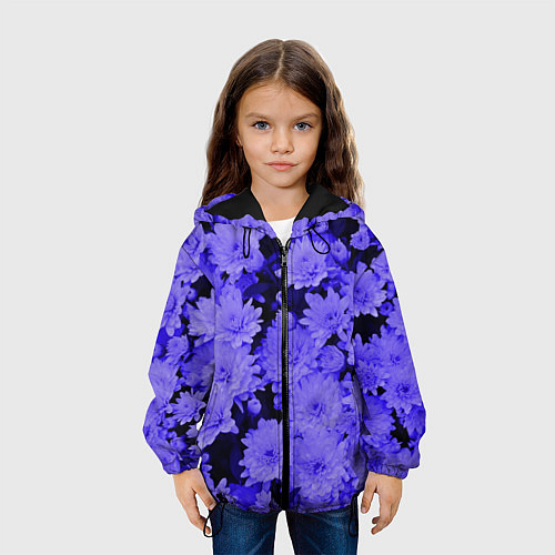 Детская куртка Хризантемы Сhrysanthemums / 3D-Черный – фото 3