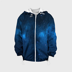 Куртка с капюшоном детская Космическая ночь, цвет: 3D-белый