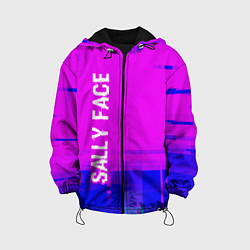 Куртка с капюшоном детская Sally Face Glitch Text Effect, цвет: 3D-черный