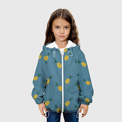 Куртка с капюшоном детская Pineapplы, цвет: 3D-белый — фото 2