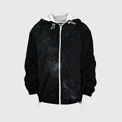 Куртка с капюшоном детская Лонгслив Звезды и космос, цвет: 3D-белый