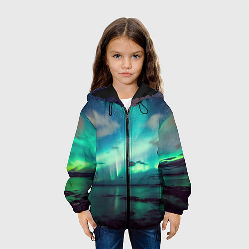 Детская куртка Aurora borealis / 3D-Черный – фото 3