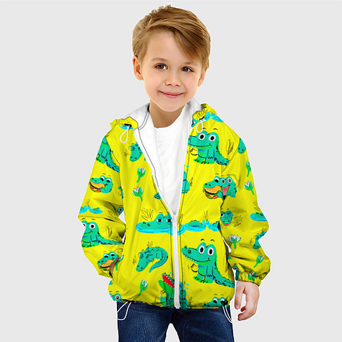 Детская куртка GREEN CROCODILES / 3D-Белый – фото 4
