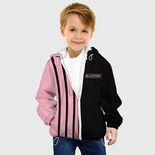 Детская куртка BLACKPINK HALF BLACK-PINK MINI LOGO / 3D-Белый – фото 4