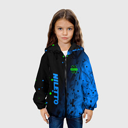 Куртка с капюшоном детская Niletto абстракция, цвет: 3D-черный — фото 2