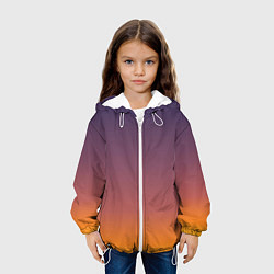 Куртка с капюшоном детская Sunset Gradient, цвет: 3D-белый — фото 2