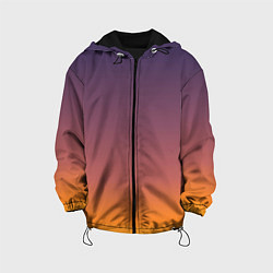 Куртка с капюшоном детская Sunset Gradient, цвет: 3D-черный