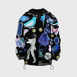 Куртка с капюшоном детская Underground pattern Fashion 2077, цвет: 3D-черный