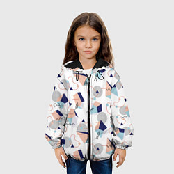 Куртка с капюшоном детская Многоугольники и Круги, цвет: 3D-черный — фото 2