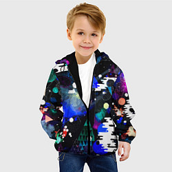 Куртка с капюшоном детская Avant-garde futuristic composition, цвет: 3D-черный — фото 2