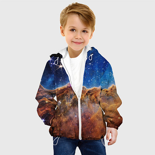 Детская куртка Туманность Киля фото НАСА / 3D-Белый – фото 4