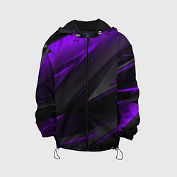 Куртка с капюшоном детская Geometry Черный и фиолетовый, цвет: 3D-черный