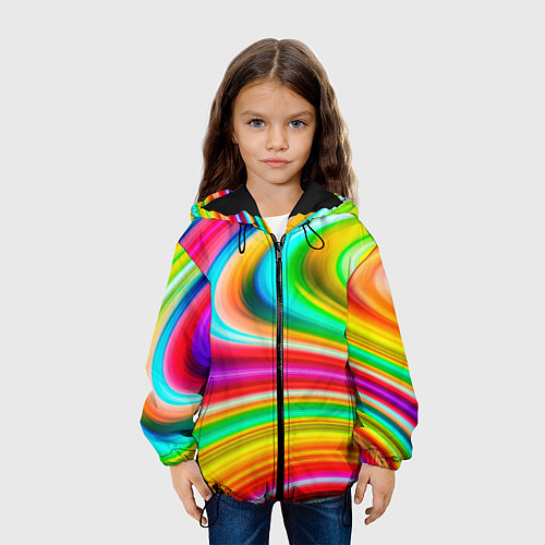 Детская куртка Rainbow colors / 3D-Черный – фото 3