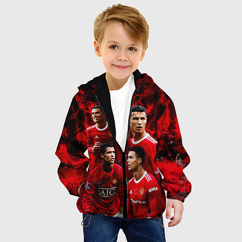Детская куртка Криштиану Роналду Манчестер Юнайтед / 3D-Черный – фото 4