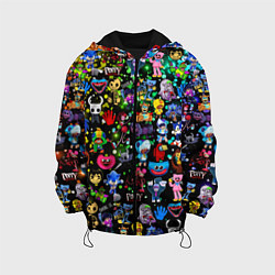 Куртка с капюшоном детская Персонажи из разных игр, цвет: 3D-черный