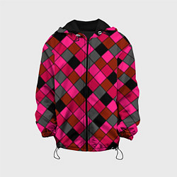 Детская куртка Розово-красный геометрический узор