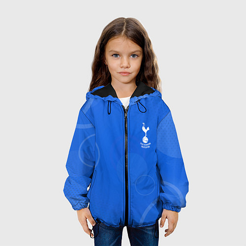 Детская куртка Tottenham hotspur Голубая абстракция / 3D-Черный – фото 3