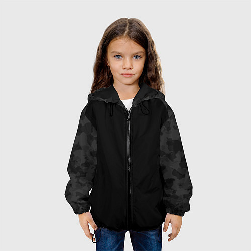 Детская куртка Кроссфит униформа - черный камуфляж / 3D-Черный – фото 3