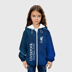 Куртка с капюшоном детская Liverpool Соты Абстракция, цвет: 3D-белый — фото 2