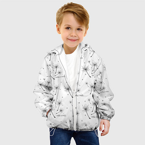 Детская куртка Make a Wish паттерн / 3D-Белый – фото 4