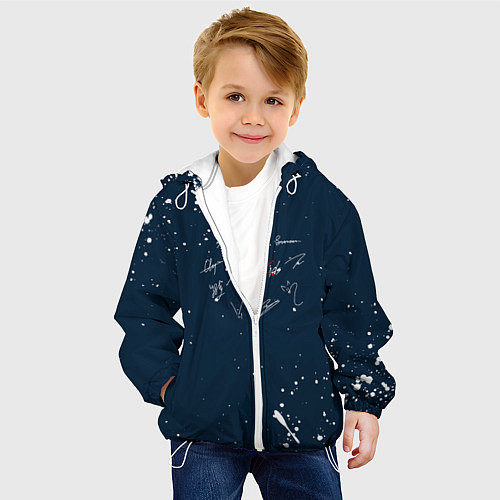 Детская куртка Stray Kids - брызги / 3D-Белый – фото 4