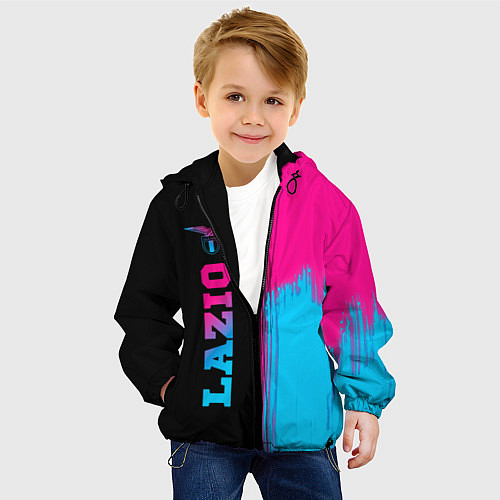 Детская куртка Lazio - neon gradient: по-вертикали / 3D-Черный – фото 4