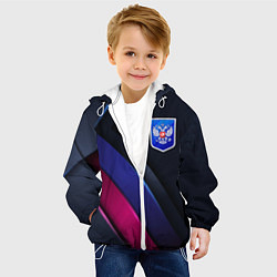 Куртка с капюшоном детская Dark Герб России, цвет: 3D-белый — фото 2