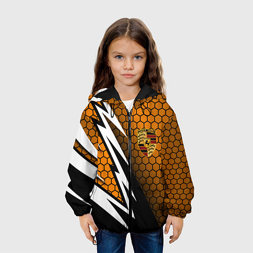 Детская куртка Порше - Кибер-броня / 3D-Черный – фото 3