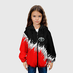 Куртка с капюшоном детская Тойота камри - краска, цвет: 3D-черный — фото 2