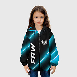 Куртка с капюшоном детская FAW неоновые лампы, цвет: 3D-черный — фото 2