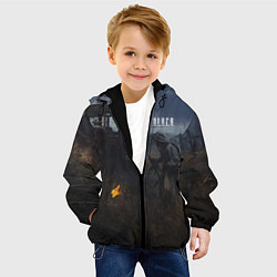 Куртка с капюшоном детская STALKER Одиночка Нашёл Артефакт, цвет: 3D-черный — фото 2