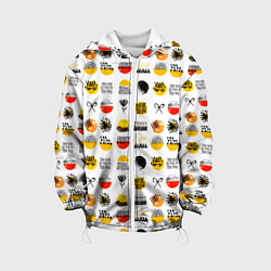 Куртка с капюшоном детская Minimalistic patterns, цвет: 3D-белый