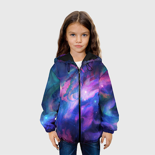 Детская куртка Космическое туманное сияние / 3D-Черный – фото 3