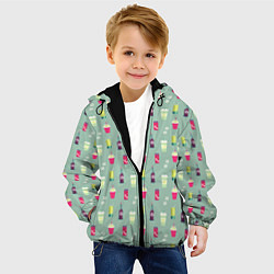 Куртка с капюшоном детская Американские прохладительные напитки, цвет: 3D-черный — фото 2