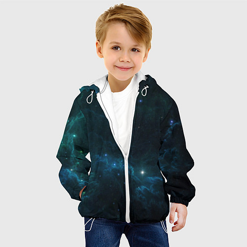 Детская куртка Космическая туча / 3D-Белый – фото 4