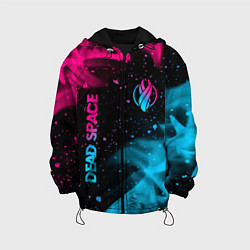 Куртка с капюшоном детская Dead Space - neon gradient: символ и надпись верти, цвет: 3D-черный