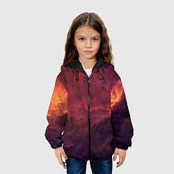 Куртка с капюшоном детская Галактический пожар, цвет: 3D-черный — фото 2