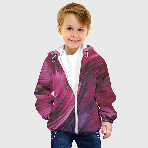 Детская куртка Текстура буря красок / 3D-Белый – фото 4